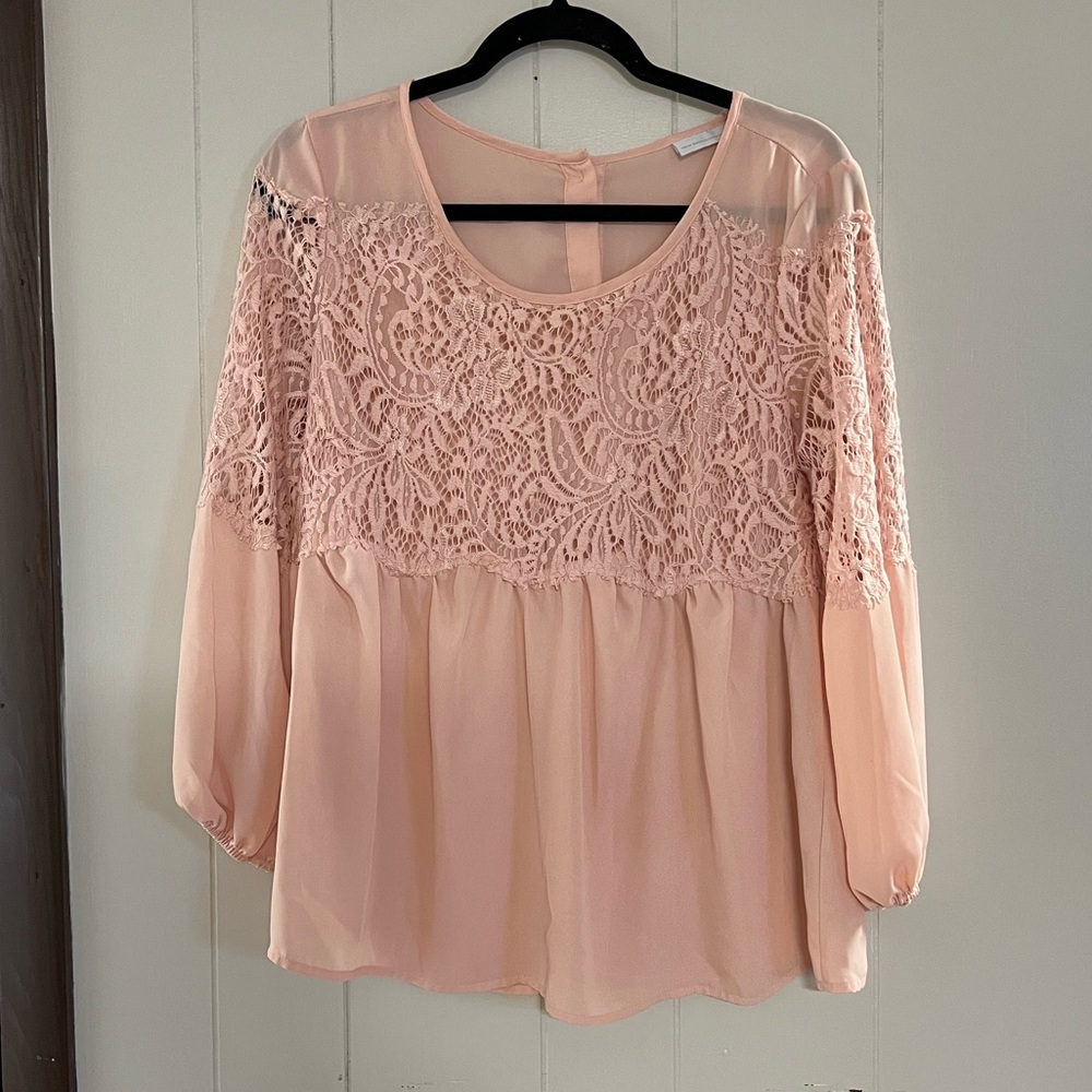 Pink medium New York and Co. blouse